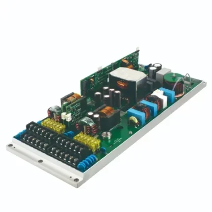 3KW industrial DC-DC converter with 200-820V input, 50A+60A dual outputs, >93% efficiency, CAN2.0 interface. Compact design for EV